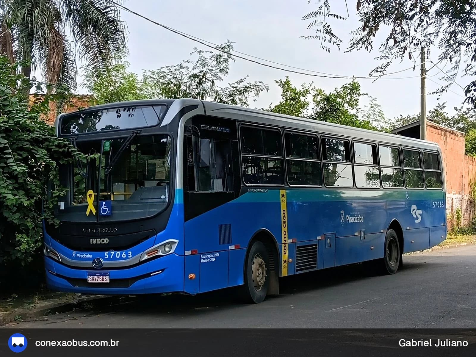 Ônibus Mascarello GRAN Via 2023, da Rápido Sumaré | Pira Mobilidade, prefixo 57063, em Piracicaba-SP