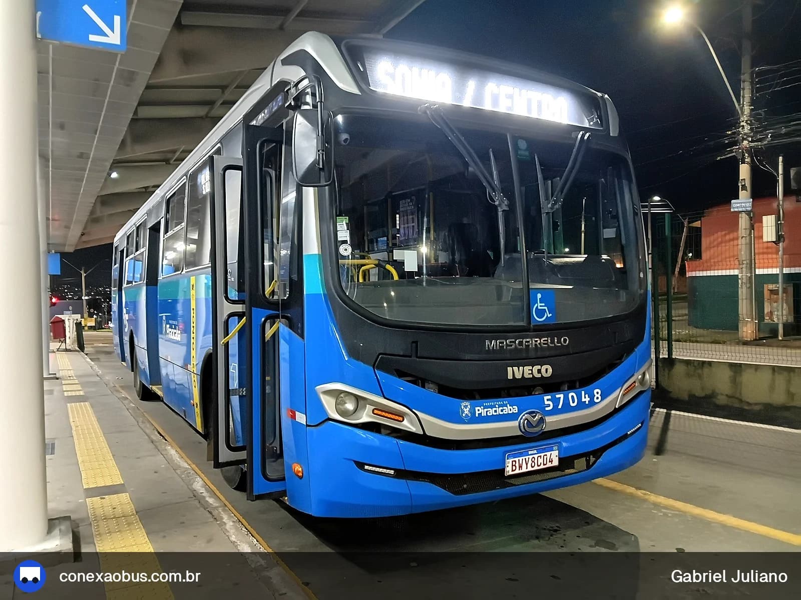Ônibus Mascarello GRAN Via 2023, da Rápido Sumaré | Pira Mobilidade, prefixo 57048, em Piracicaba-SP