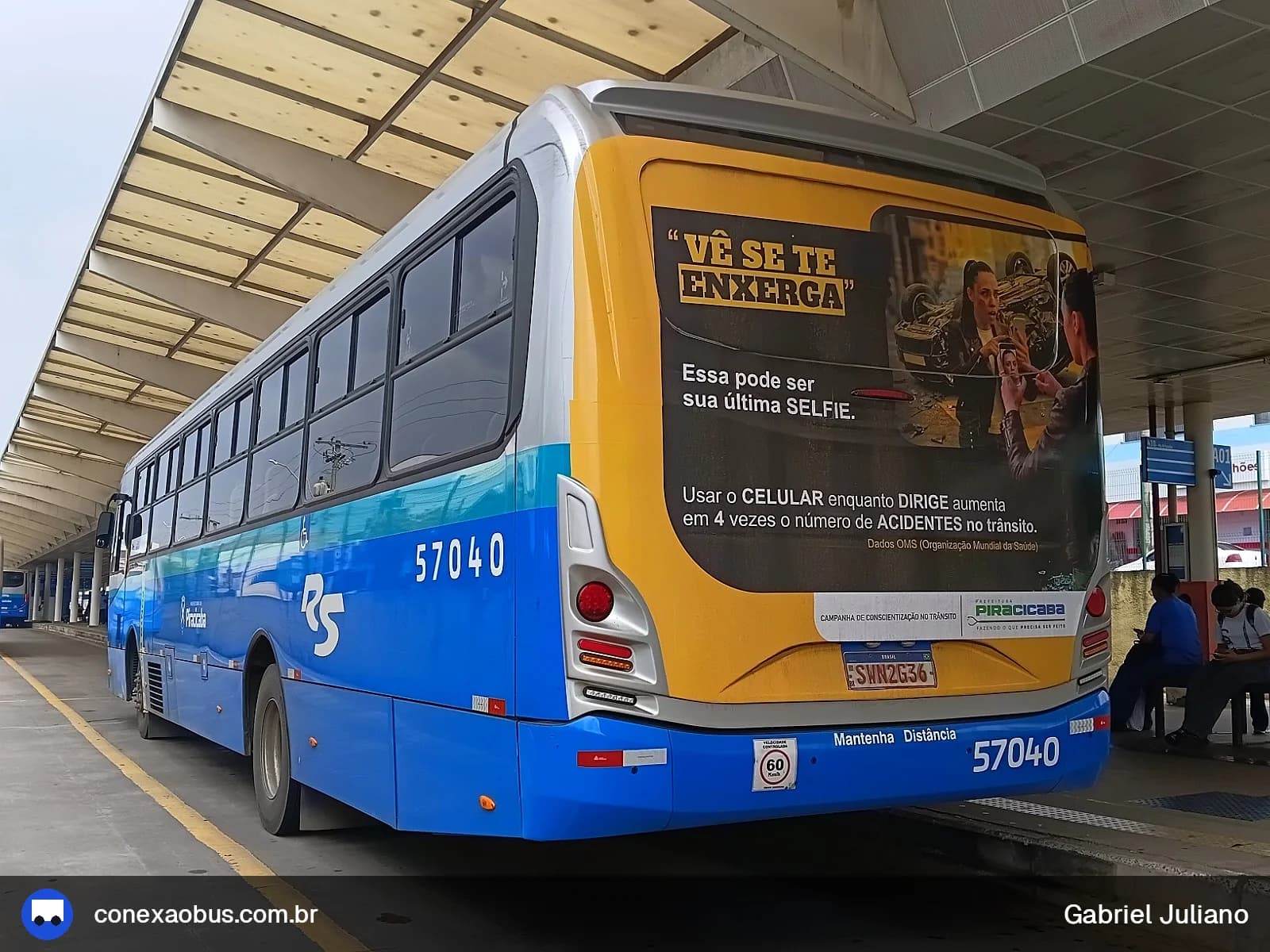 Ônibus Mascarello GRAN Via 2023, da Rápido Sumaré | Pira Mobilidade, prefixo 57040, em Piracicaba-SP