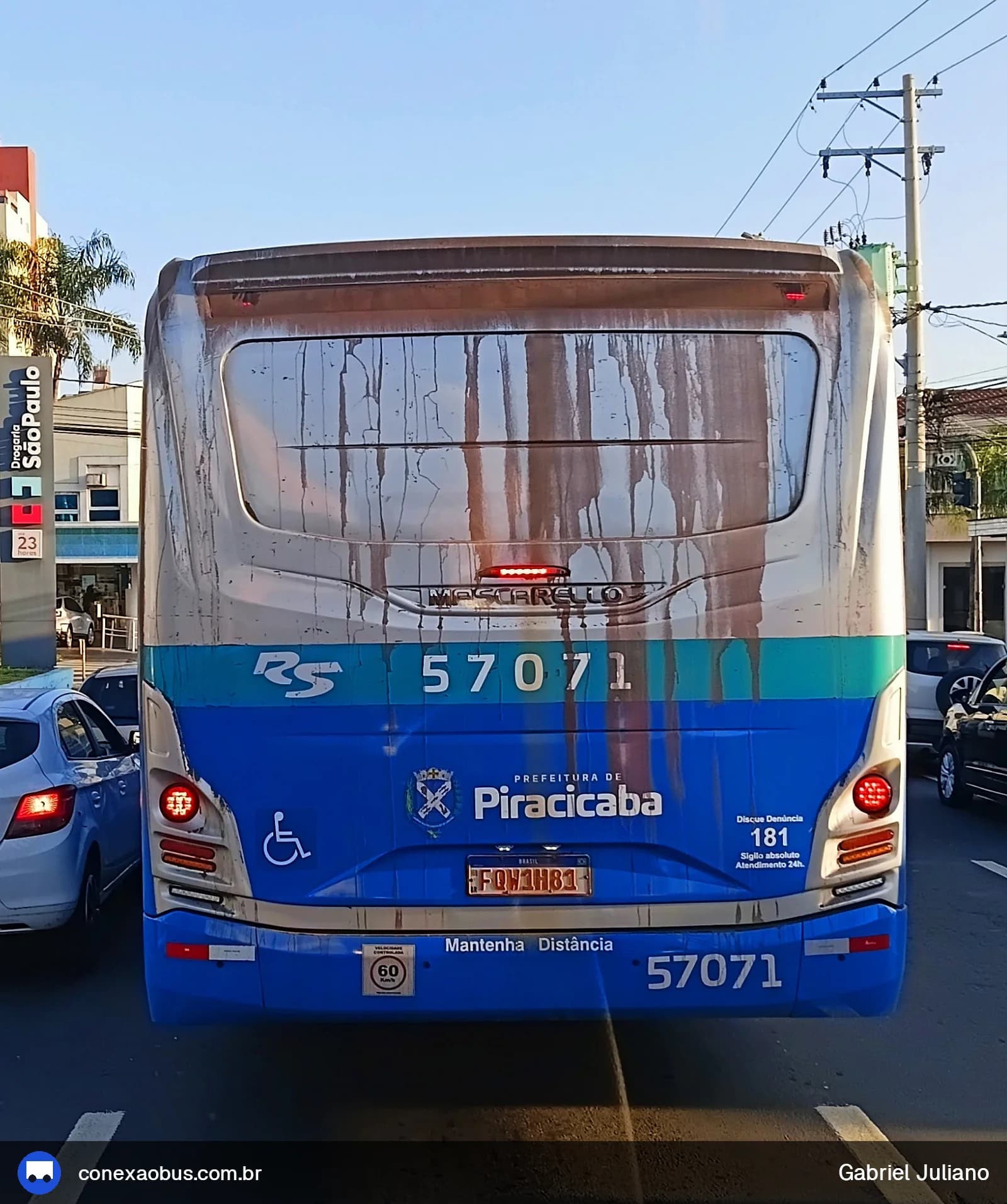 Ônibus Mascarello GRAN Via 2023, da Rápido Sumaré | Pira Mobilidade, prefixo 57071, em Piracicaba-SP