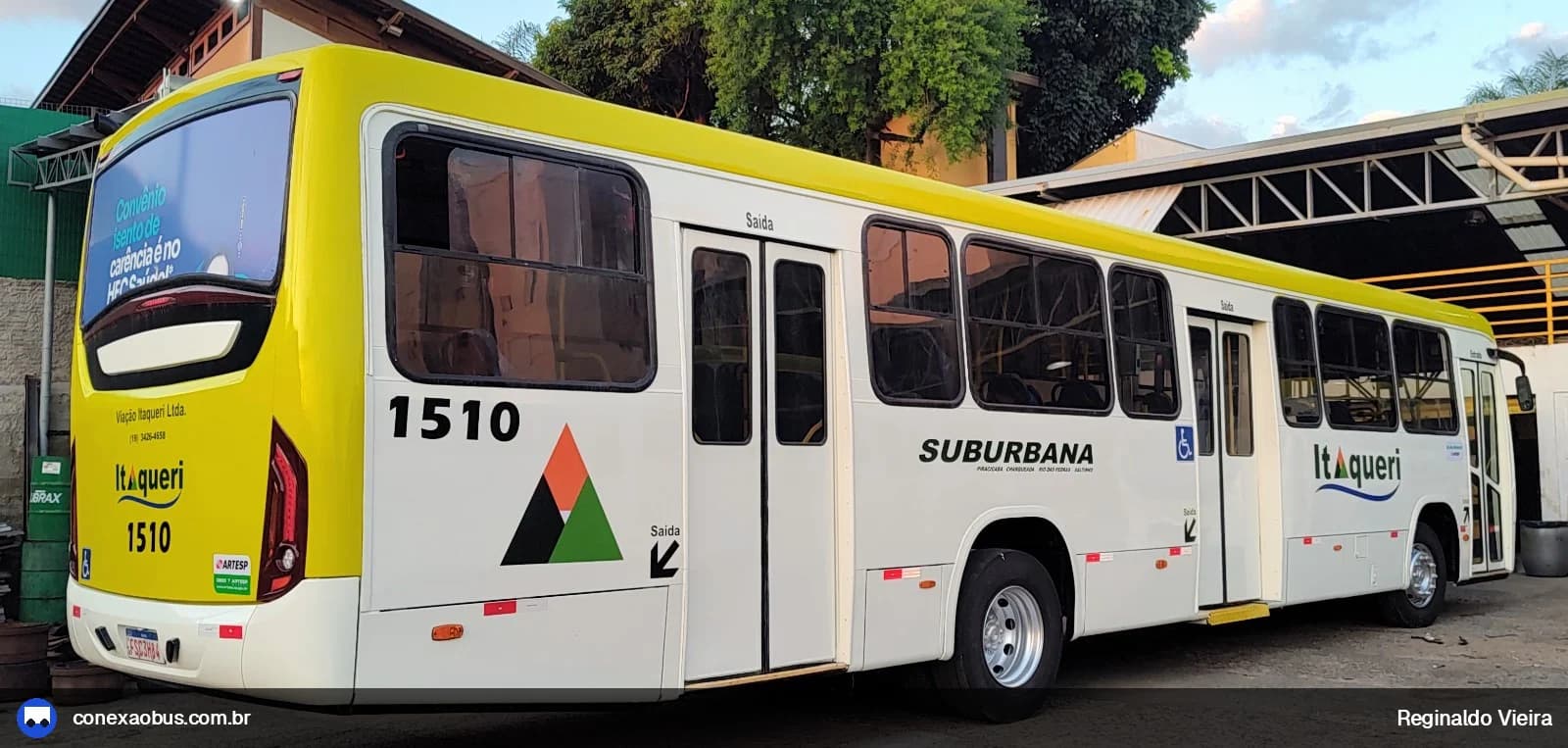 Ônibus Marcopolo Torino 2014, da Itaqueri, prefixo 1510, em Piracicaba-SP