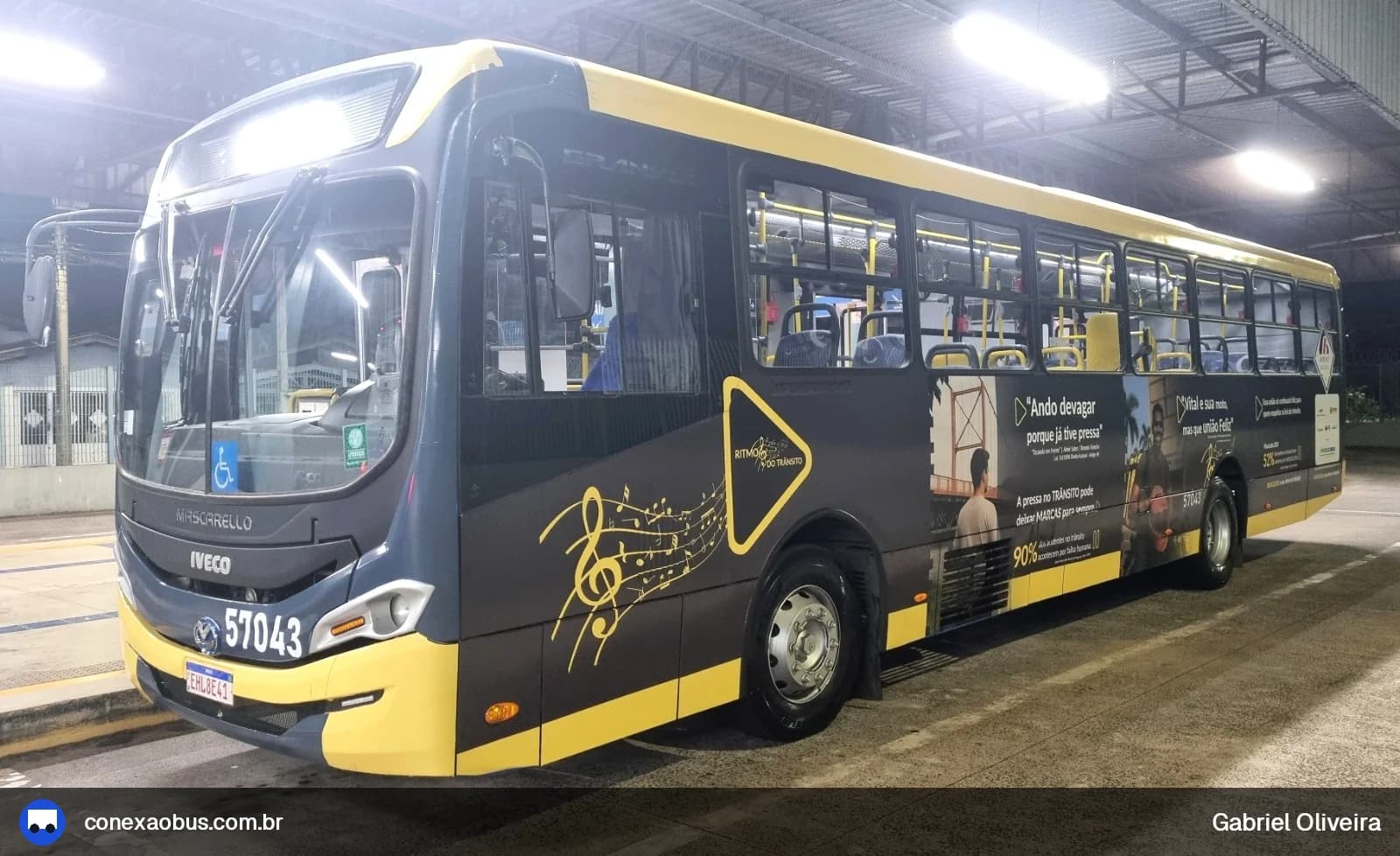 Ônibus Mascarello GRAN Via 2023, da Rápido Sumaré | Pira Mobilidade, prefixo 57043, em Piracicaba-SP
