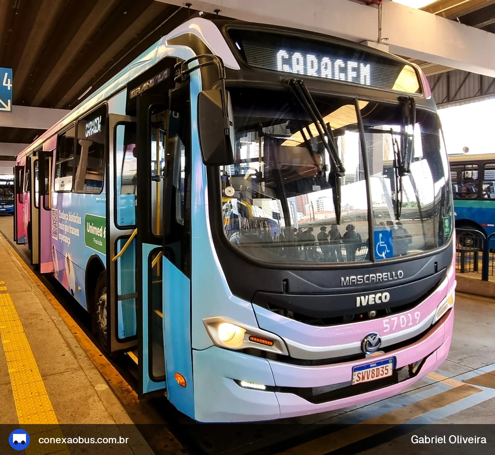 Ônibus Mascarello GRAN Via 2023, da Rápido Sumaré | Pira Mobilidade, prefixo 57019, em Piracicaba-SP