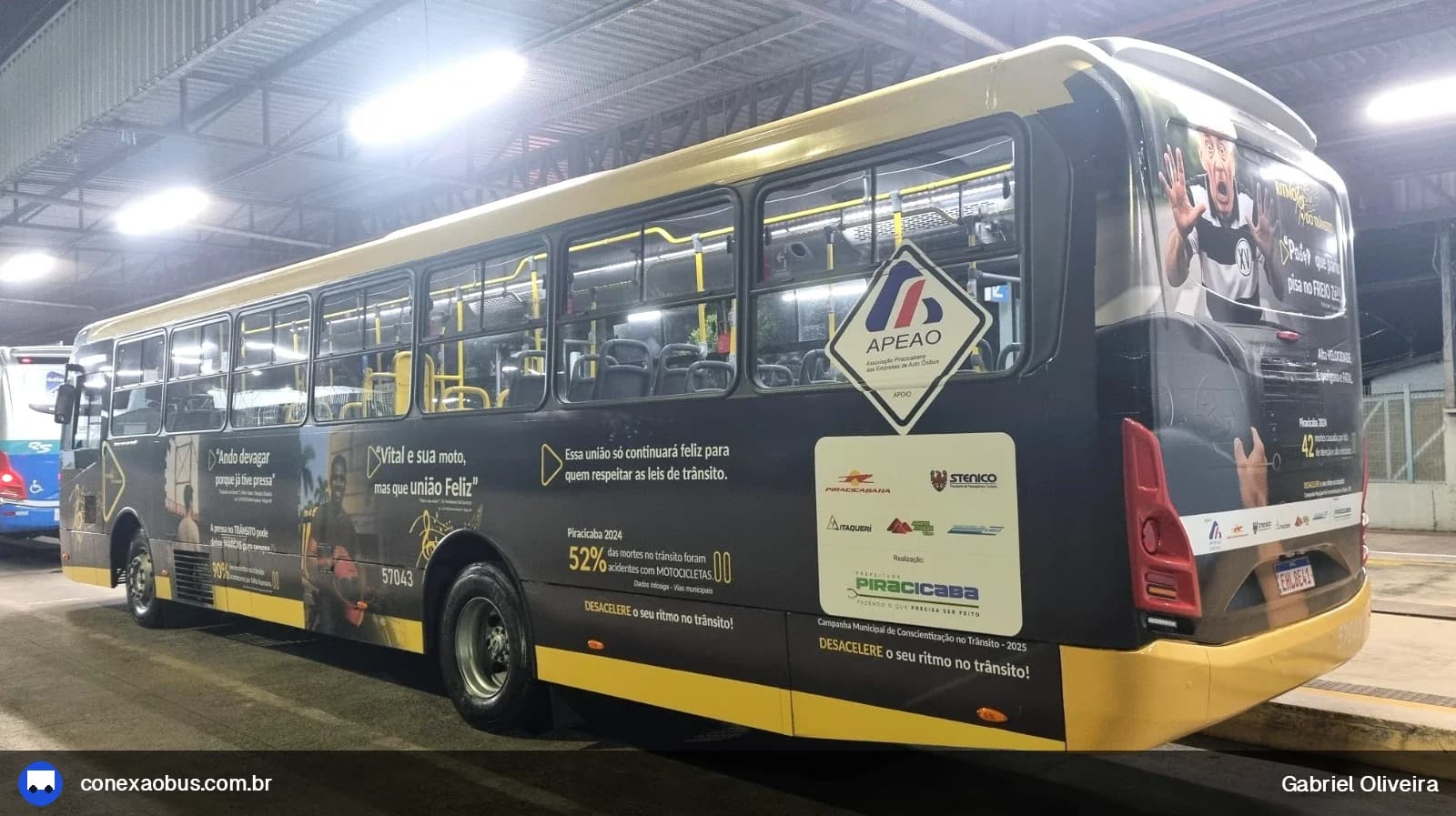 Ônibus Mascarello GRAN Via 2023, da Rápido Sumaré | Pira Mobilidade, prefixo 57043, em Piracicaba-SP