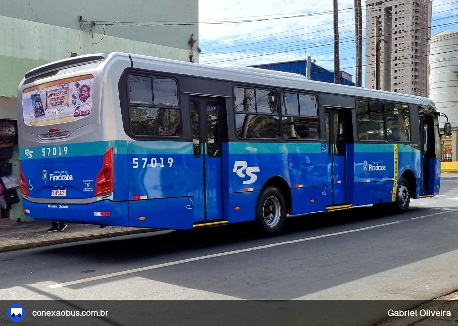Ônibus Mascarello GRAN Via 2023, da Rápido Sumaré | Pira Mobilidade, prefixo 57019, em Piracicaba-SP