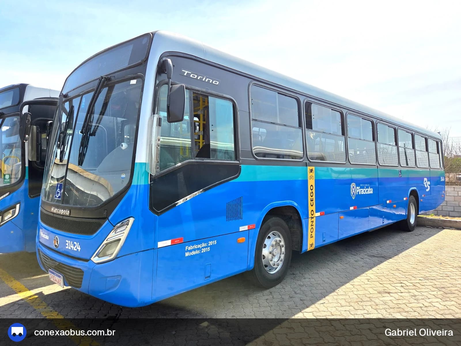 Ônibus Marcopolo Torino 2014, da Rápido Sumaré | Pira Mobilidade, prefixo 31424, em Piracicaba-SP