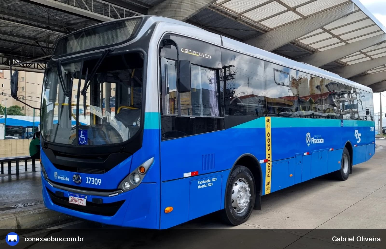 Ônibus Mascarello GRAN Via 2014, da Rápido Sumaré | Pira Mobilidade, prefixo 17309, em Piracicaba-SP