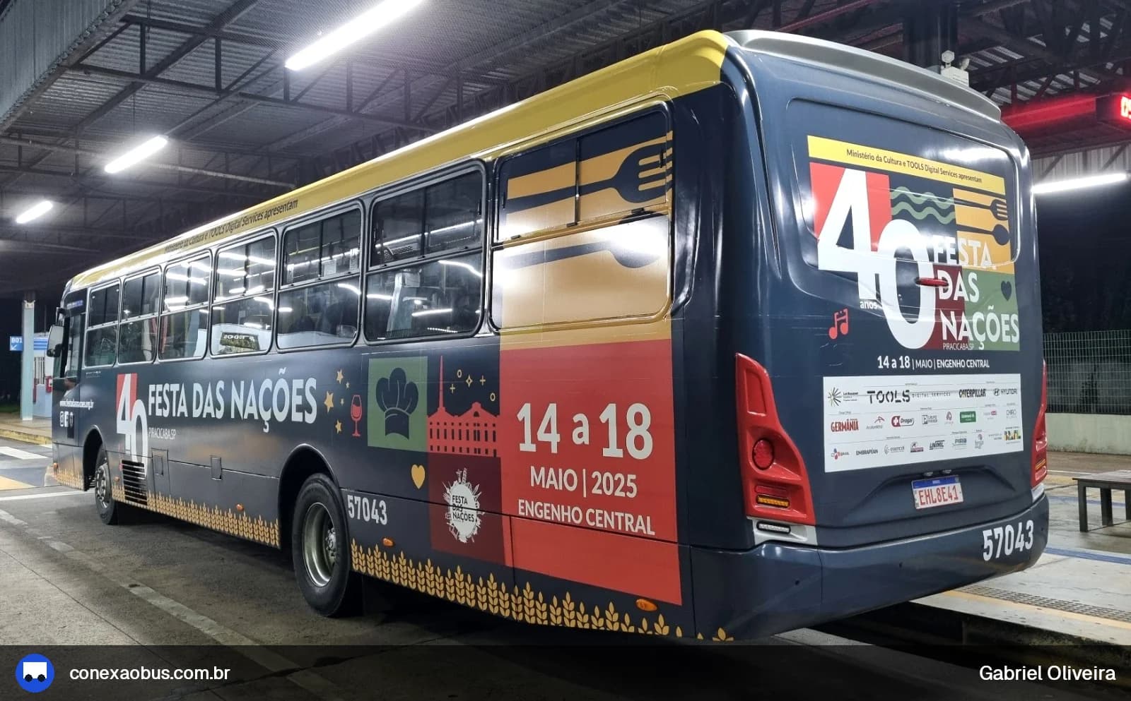 Ônibus Mascarello GRAN Via 2023, da Rápido Sumaré | Pira Mobilidade, prefixo 57043, em Piracicaba-SP
